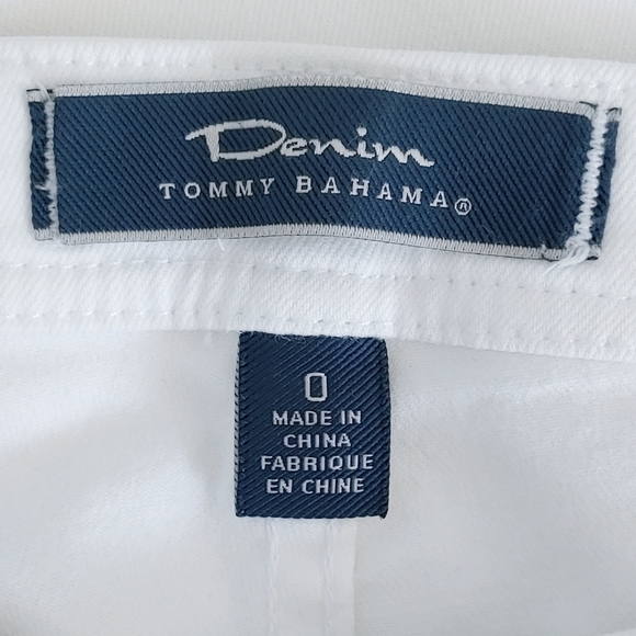 TOMMY BAHAMA White boyfriend slim cut low rise preppy jeans - Picture 10 of 13